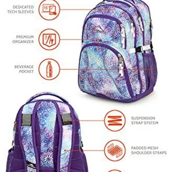 High Sierra Flower Daze Swerve Backpack - Picture 13 of 13